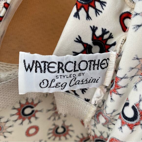 Vintage Waterclothes Oleg Cassini 1960s Skirted One apiece Swimsuit size 10 - Picture 4 of 10